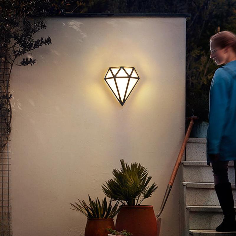 Diamond Shape Wall Light LED Waterproof Modern Porch Outdoor Light