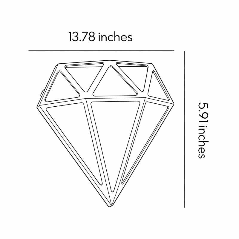 Diamond Shape Wall Light LED Waterproof Modern Porch Outdoor Light