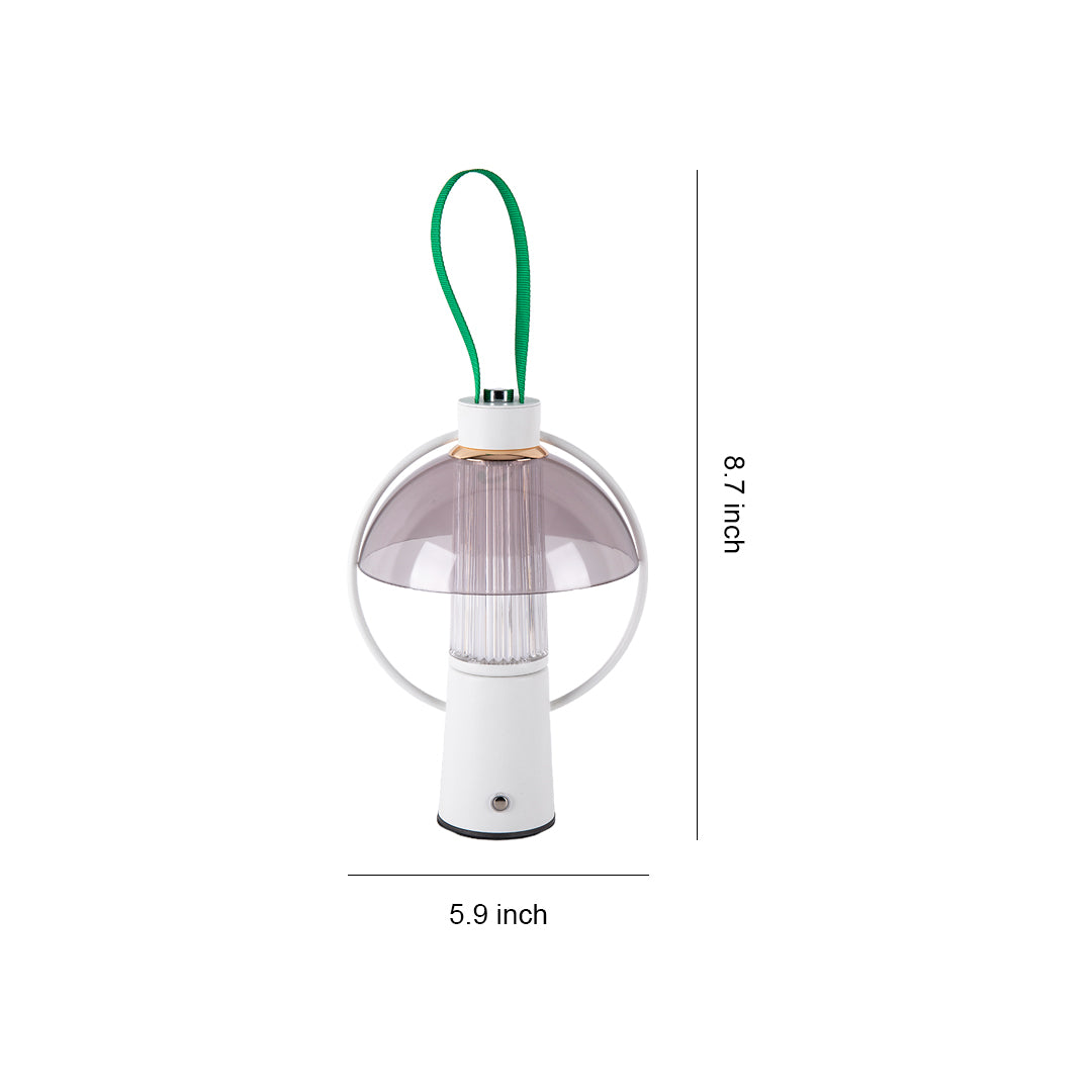Round Table Lamp with Iron Body and Acrylic Shade – Decorative Lighting