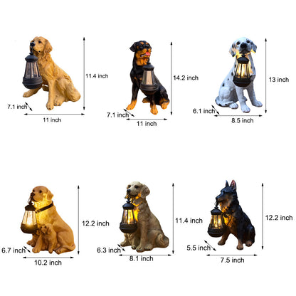 Dog Solar Light Statue Modern Resin Landscape Light