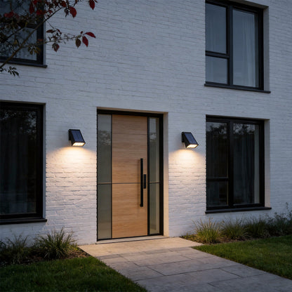 Down Light Wall Sconce Modern LED Waterproof Black Solar Light