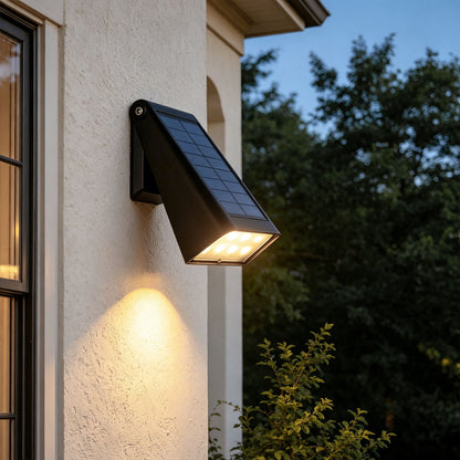 Down Light Wall Sconce Modern LED Waterproof Black Solar Light