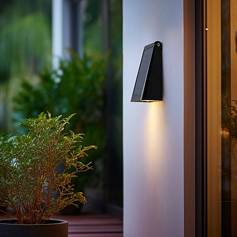 Down Light Wall Sconce Modern LED Waterproof Black Solar Light