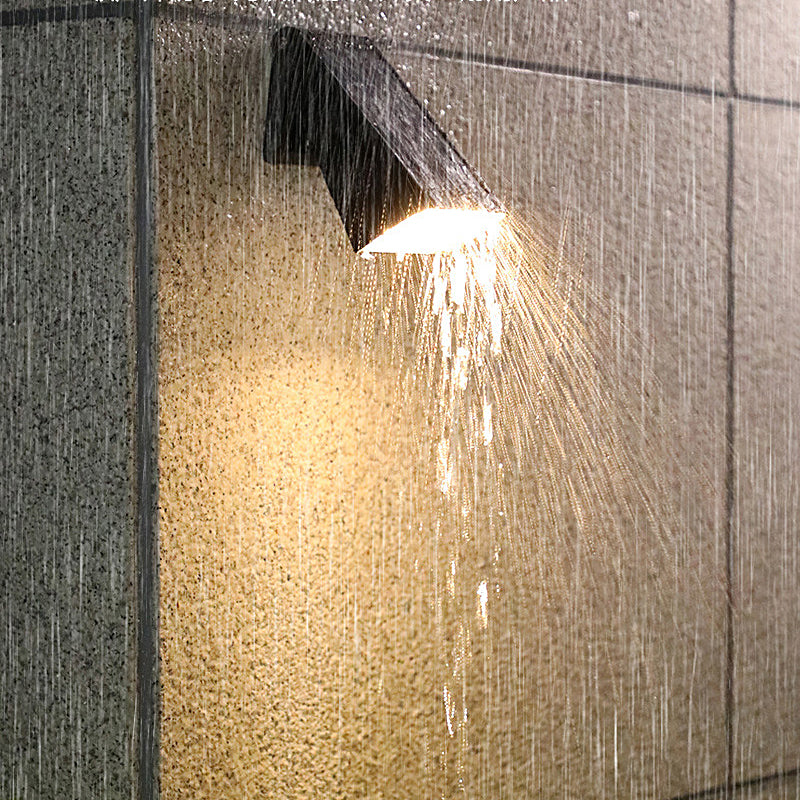 Down Light Wall Sconce Modern LED Waterproof Black Solar Light