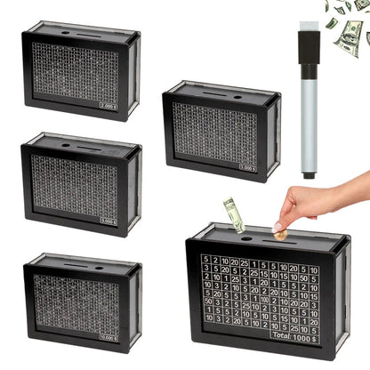 Wooden Piggy Bank for Adults with Coin Counter – Decorative Savings Bank for Cash, Bills & Coins