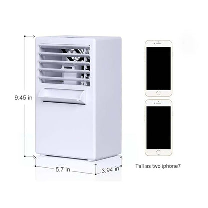 USB Portable Evaporative Cooler 3-in-1 – Personal Air Cooler, Humidifier & Fan for Desk, Bedroom & Travel