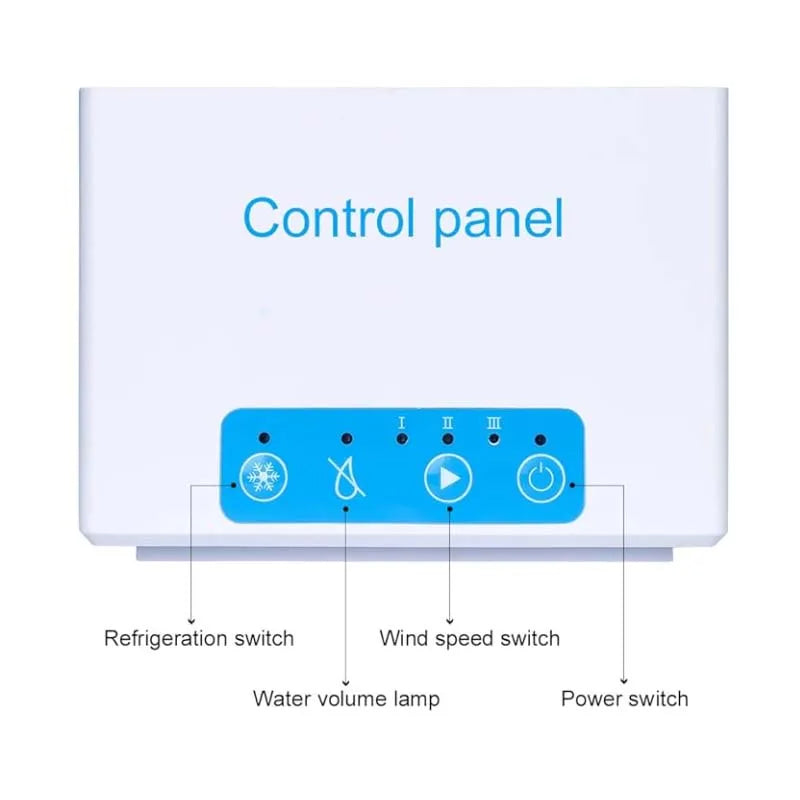 USB Portable Air Conditioner 3-in-1 Mini - Personal Air Cooler Humidifier Fan for Desk Bedroom Travel