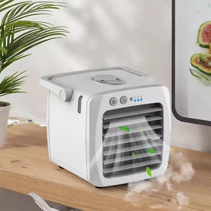 4-in-1 Portable Evaporative Cooler with Humidifier & Purifier – USB Personal Desktop Fan