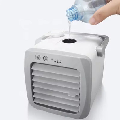 4-in-1 Portable Evaporative Cooler with Humidifier & Purifier – USB Personal Desktop Fan