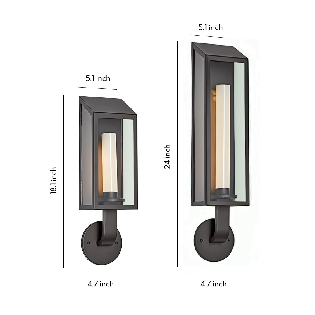 Outdoor Wall Mount Light Fixture Waterproof Metal Frame Light