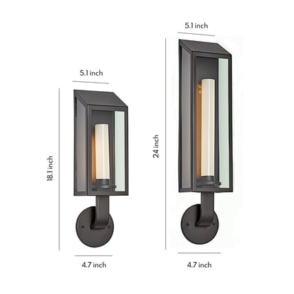 Outdoor Wall Mount Light Fixture Waterproof Metal Frame Light