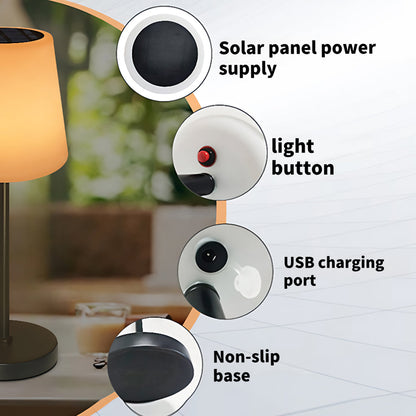 Waterproof Solar-Powered Smart Desk Lamp with Remote Control