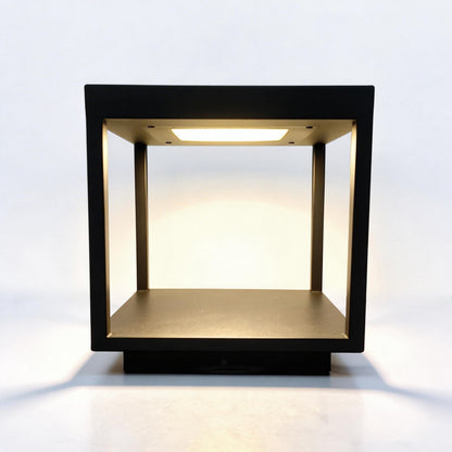 Concrete Pillar Lights Modern Open-Frame Square LED Light
