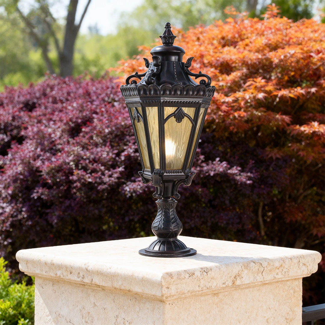 Black Outdoor Pillar Lights Waterproof Aluminum Column Head Lights