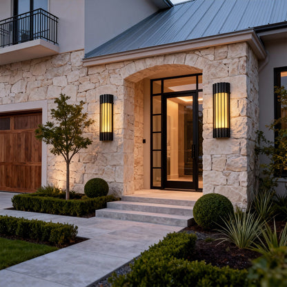 Copper Outdoor Wall Lights Semi-Cylindrical Design LED Light