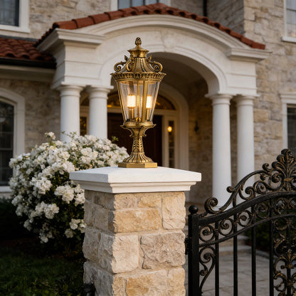 Glass Pillar Lights Outdoor Waterproof Minimalist Fence Light