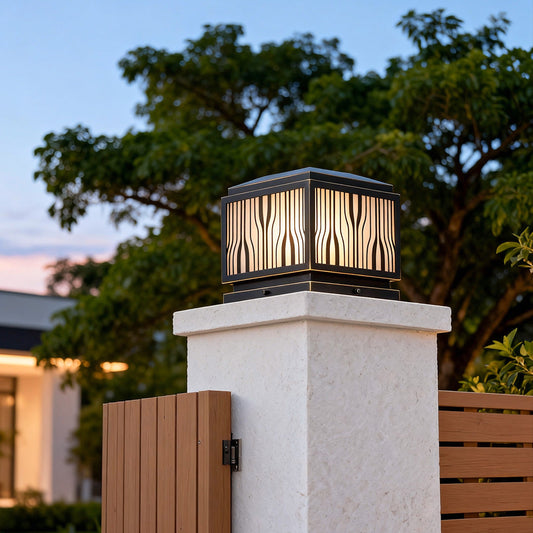 Modern Solar Pillar Lights Outdoor Waterproof Minimalist Light