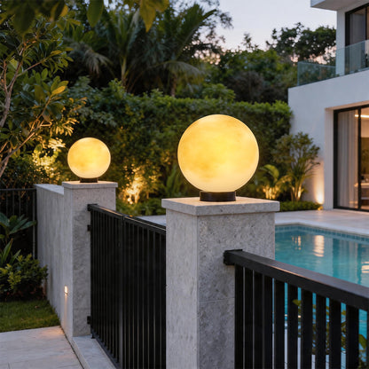 Moon Pillar Lights Modern Waterproof LED Resin Lamp