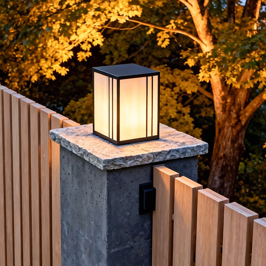 Outdoor Pillar Lights LED Waterproof Imitation Marble Light
