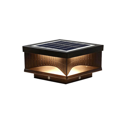 Square Outdoor Pillar Lights Stripe Decorative LED Light