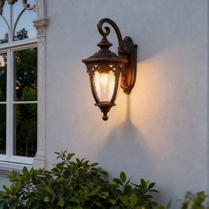 Unique Outdoor Sconce Decorative Waterproof Black Aluminum Lamp