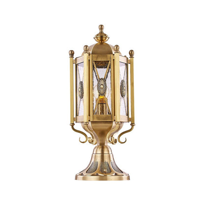 Vintage Pillar Lights European Copper Outdoor Waterproof Light