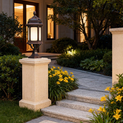 Outdoor Patio Pillar Lights Weatherproof High-Brightness Light