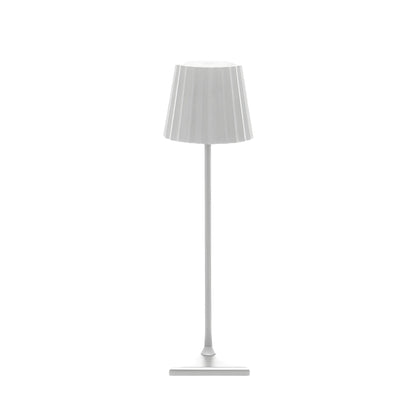 Chic Modern Metal Table Lamp with Rechargeable Battery, Touch-Activated and Cordless Buffet Lamps