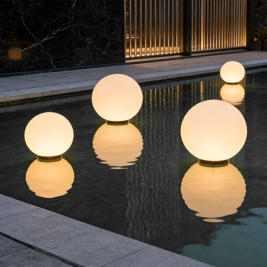 Acrylic Moon-Shaped Round Landscape Lighting Waterproof Modern Style