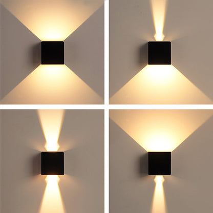 Up down Lighting Wall Sconce Modern Square Waterproof Light