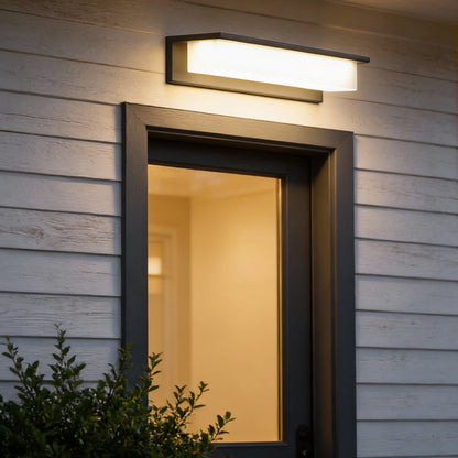 Front Porch Light Fixtures Rectangular Waterproof LED Wall Light