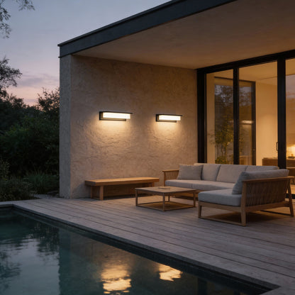 Front Porch Light Fixtures Rectangular Waterproof LED Wall Light