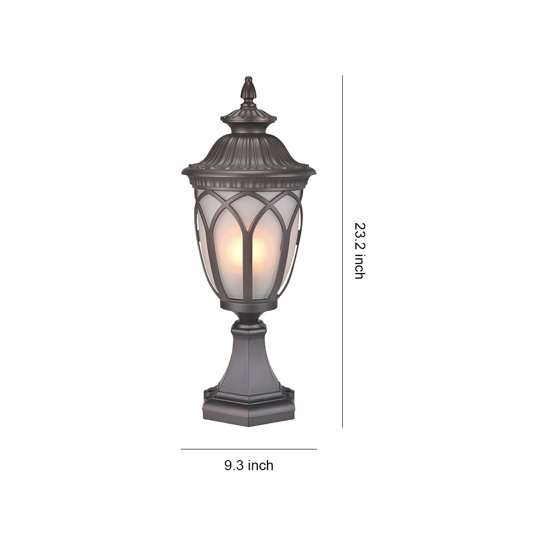 Garden Pillar Lights Weather-Resistant Outdoor Column Head Light