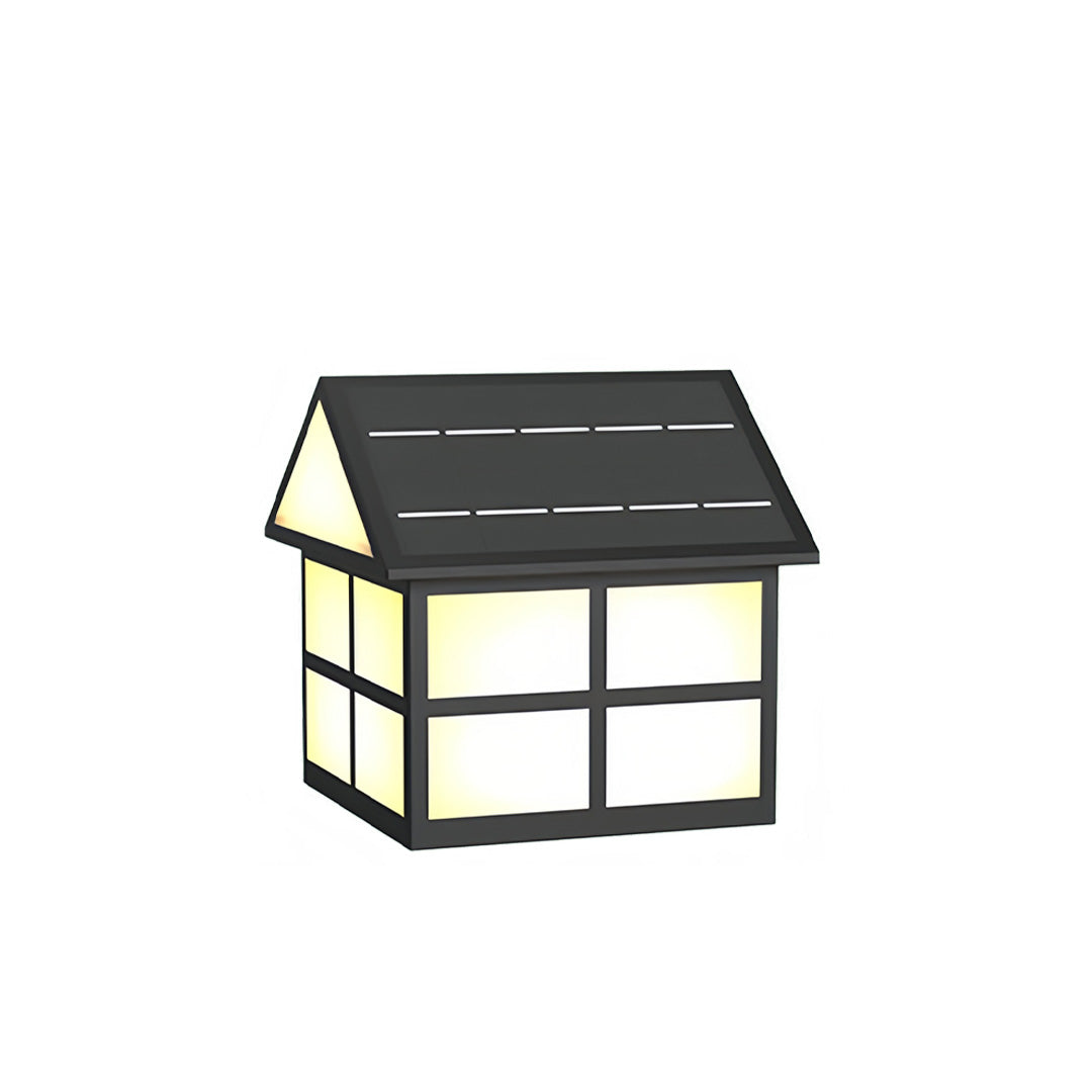 Gate Pillar Top Lights House-Shaped Outdoor Metal Light