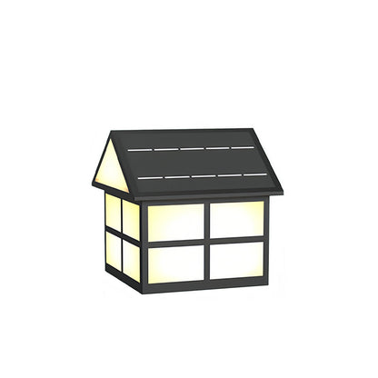 Gate Pillar Top Lights House-Shaped Outdoor Metal Light