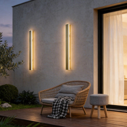 Gold Outdoor Wall Light Outdoor Minimalist Linear LED Light