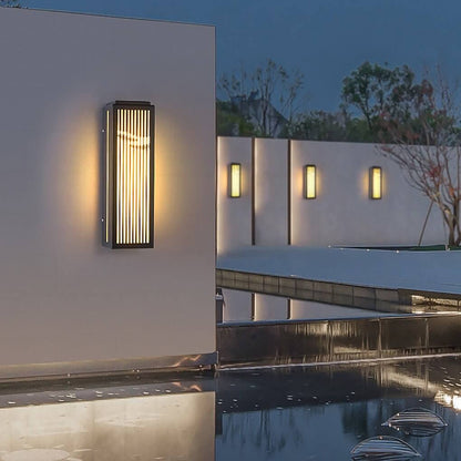 Grille Wall Light Waterproof Unique Slender Design Lamp