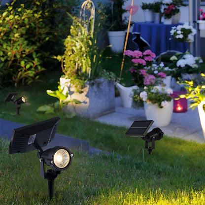 Ground Spike Solar Lights Adjustable LED RGB Waterproof Tree Spotlight