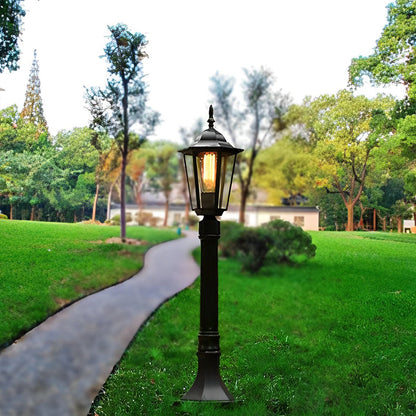 Hexagon Path Light Elegant Traditional Black Waterproof LED Light