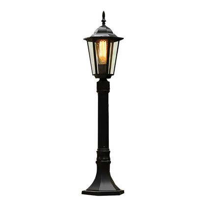 Hexagon Path Light Elegant Traditional Black Waterproof LED Light