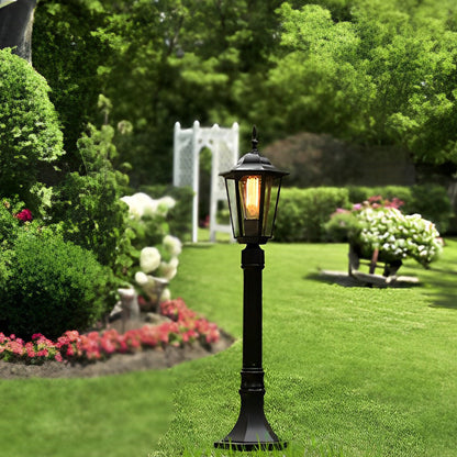 Hexagon Path Light Elegant Traditional Black Waterproof LED Light