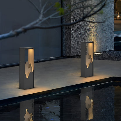 Hollow Lawn Lamp Elegant Waterproof Mountain Landscape Path Light