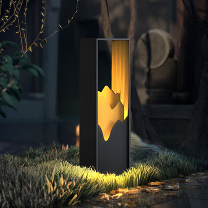 Hollow Lawn Lamp Elegant Waterproof Mountain Landscape Path Light