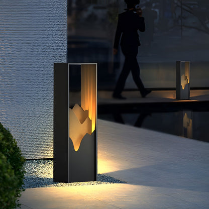 Hollow Lawn Lamp Elegant Waterproof Mountain Landscape Path Light