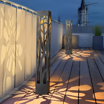 Hollow Outdoor Landscape Lighting Modern Black Path Light
