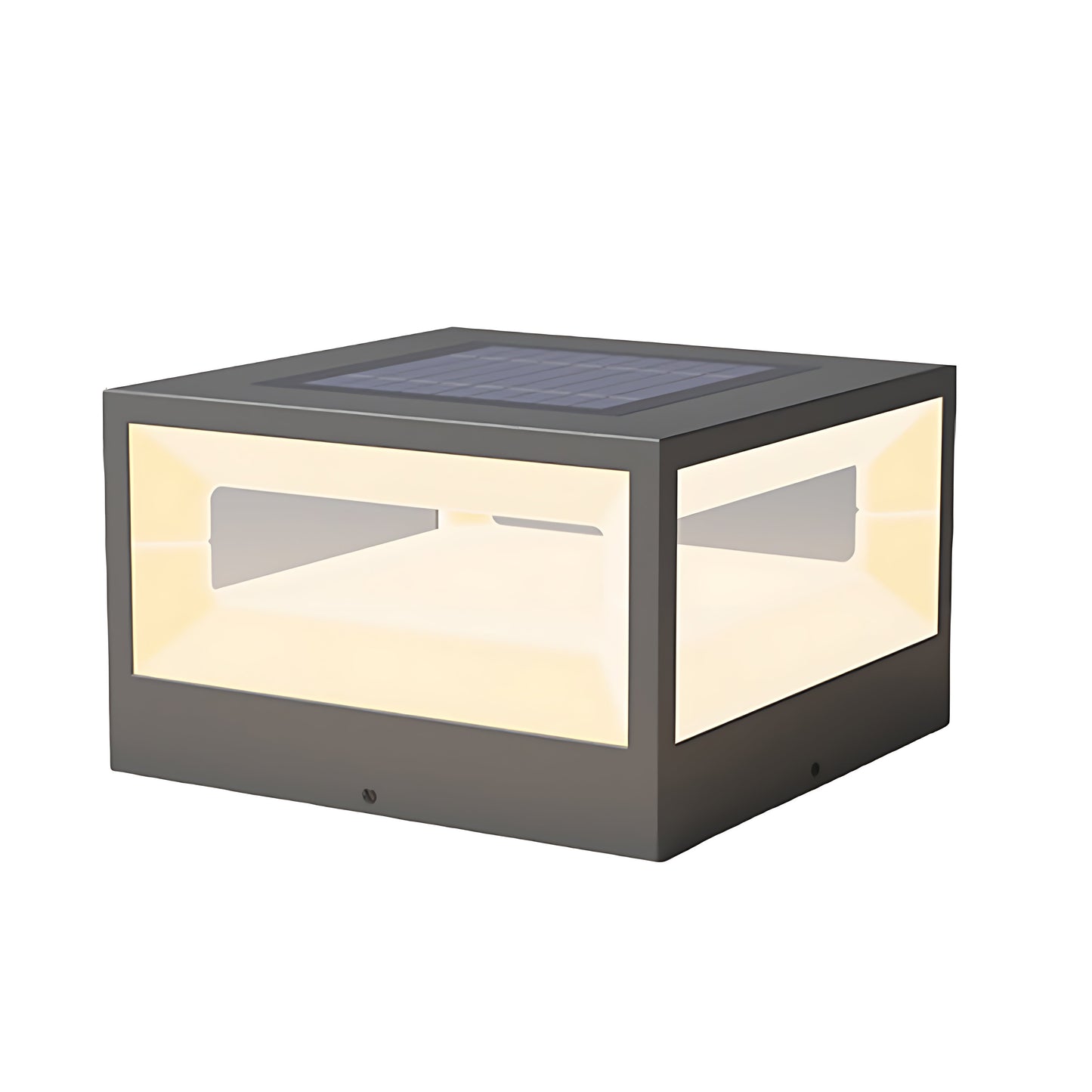 Hollow Square Pillar Light Waterproof Solar LED Fence Post Lamp