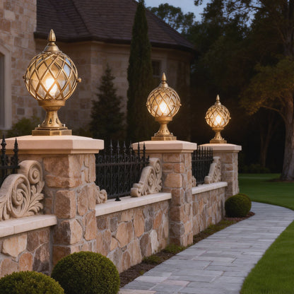 Home Pillar Light Modern Glass Fence Aluminum Light
