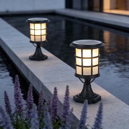 House Pillar Lights Waterproof LED Black Modern Light