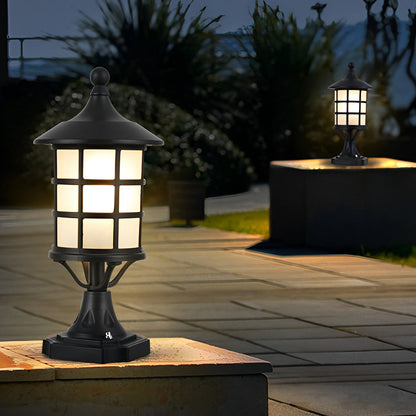 House Pillar Lights Waterproof LED Black Modern Light