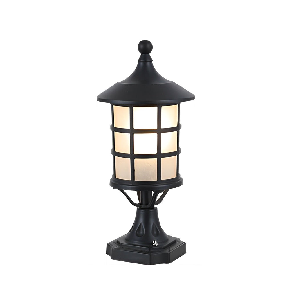 House Pillar Lights Waterproof LED Black Modern Light